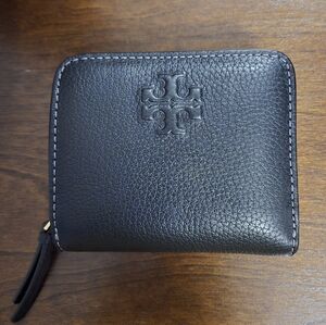 Black Leather Tory Burch Wallet
